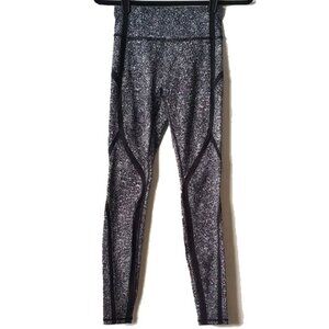 Lululemon Yoga Define Leggings 4 Black Splatter